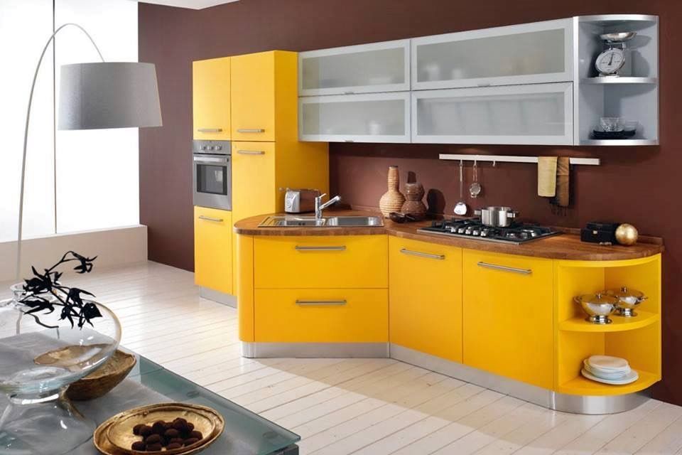 طراحی کابینت مدرن و رنگی برای آشپزخانه